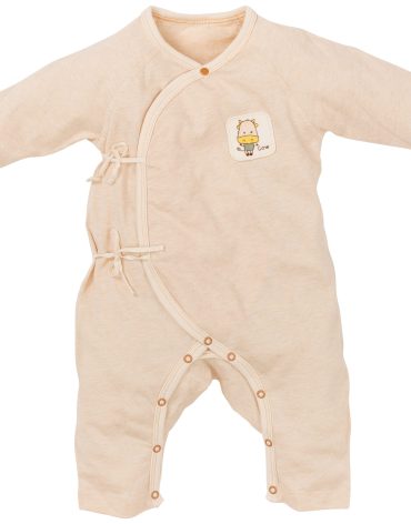 100% Naturally Colored Cotton kimono bodysuit