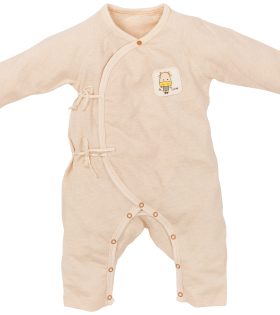 100% Naturally Colored Cotton kimono bodysuit