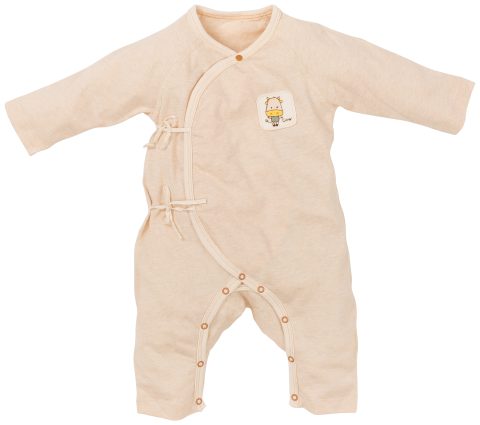 100% Naturally Colored Cotton kimono bodysuit