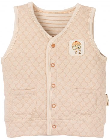 natural colored cotton quilted vest