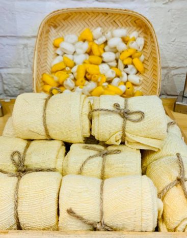 Mimi raw silk face towel
