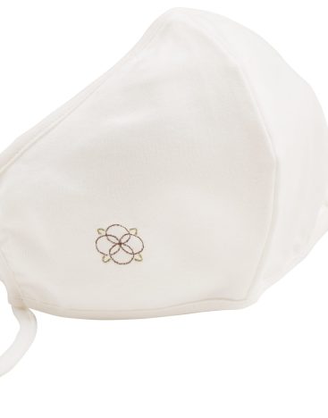 off white organic cotton face mask natural color