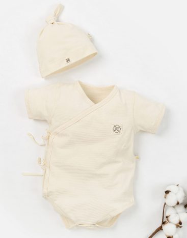 Mimi organic cotton bodysuit baby hat