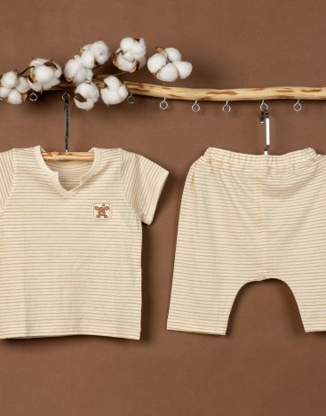 organic cotton short pajamas striped