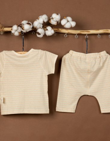 organic cotton pajamas short sleeve striped