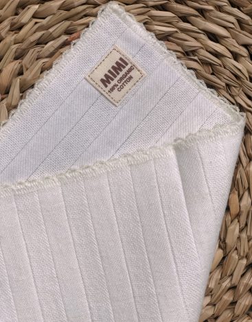 Mimi 100% organic cotton 25×25 face towel, handkerchief, safe and soft